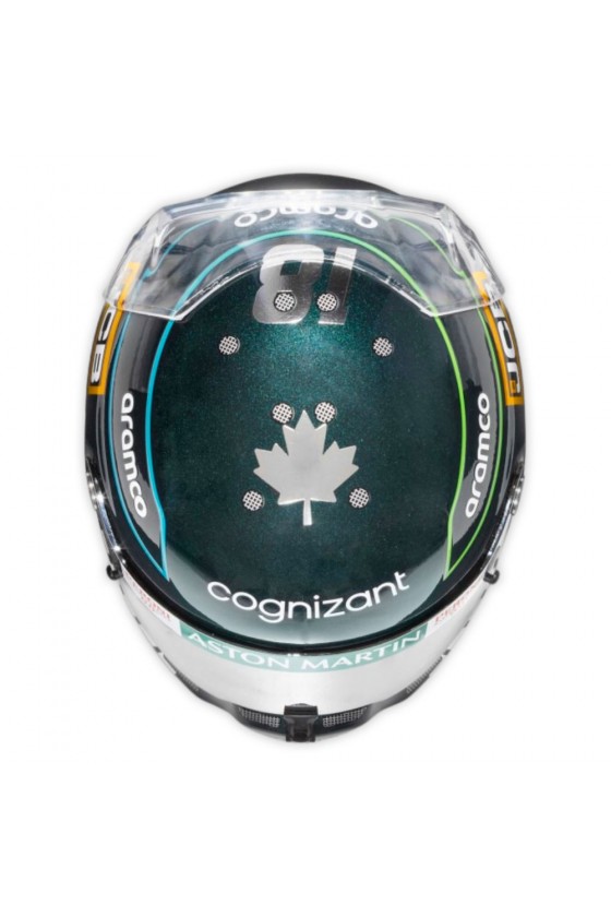 Casco Mini Helmet 1:2 Lance Stroll 'Aston Martin 2023'