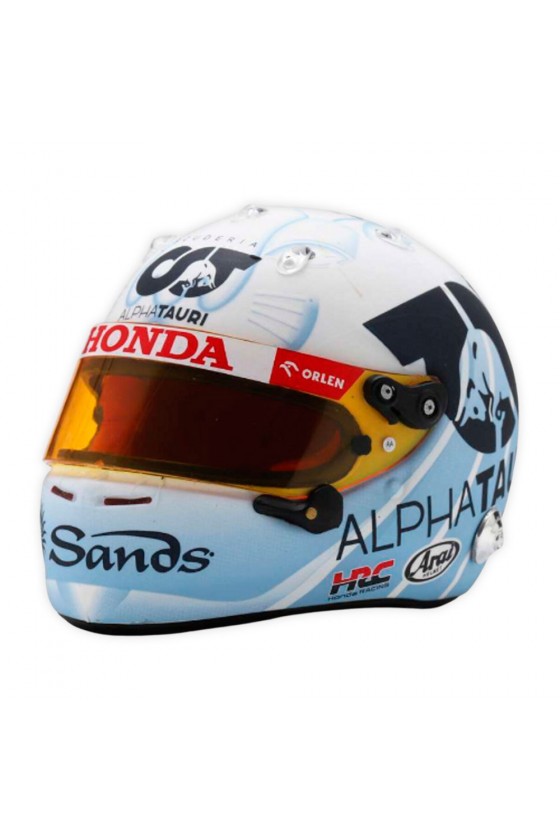 Casco Mini Helmet 1:5 Yuki Tsunoda 'AlphaTauri 2023' GP Singapur