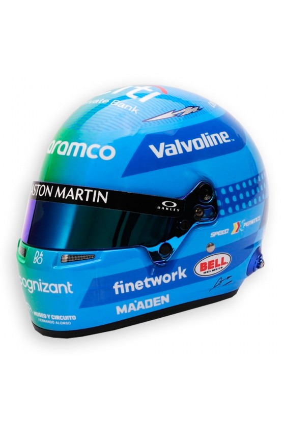 Casco Mini Helmet 1:2 Fernando Alonso 'Aston Martin 2024' GP Las Vegas