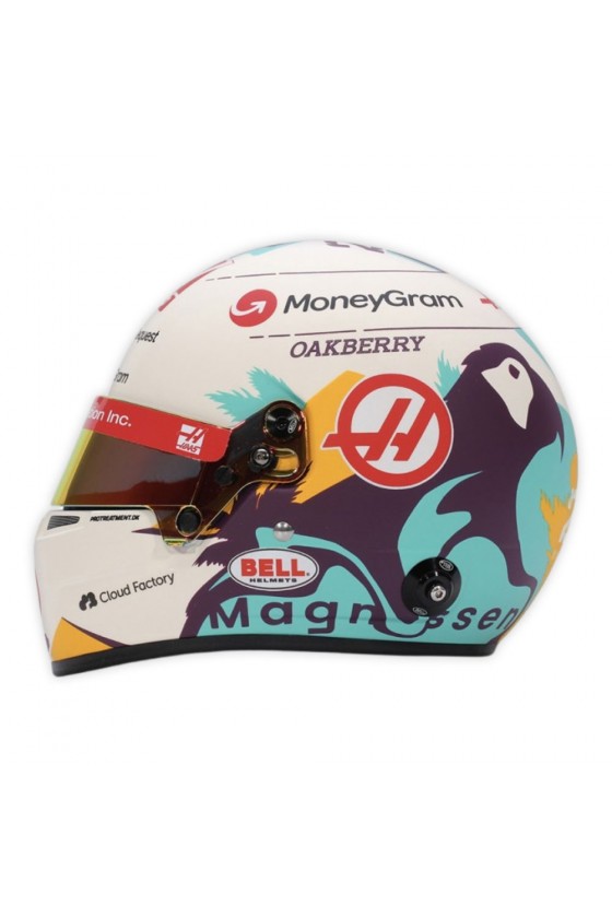 Casco Mini Helmet 1:2 Kevin Magnussen 'Haas F1 2024'