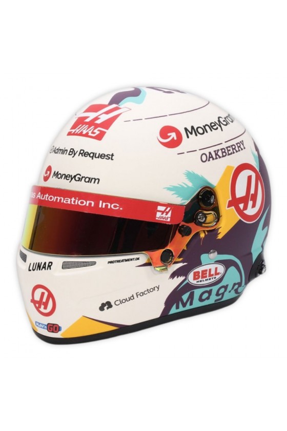 Casco Mini Helmet 1:2 Kevin Magnussen 'Haas F1 2024'