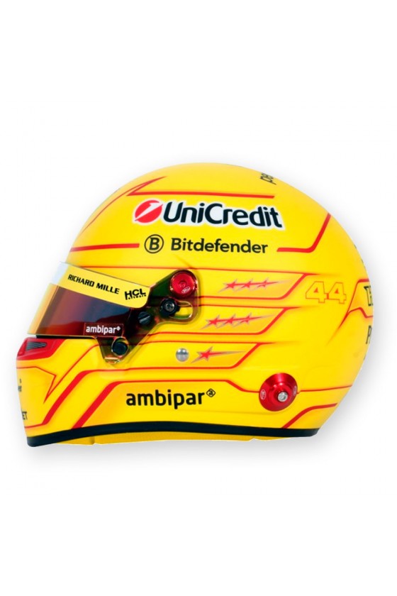 Casco Mini Helmet 1:2 Lewis Hamilton Ferrari 2025