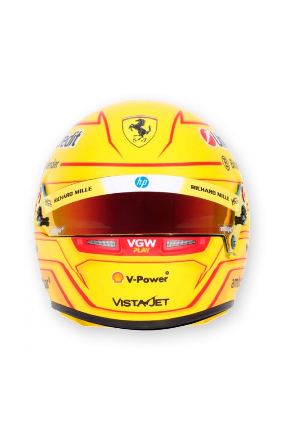 Casco Mini Helmet 1:2 Lewis Hamilton Ferrari 2025