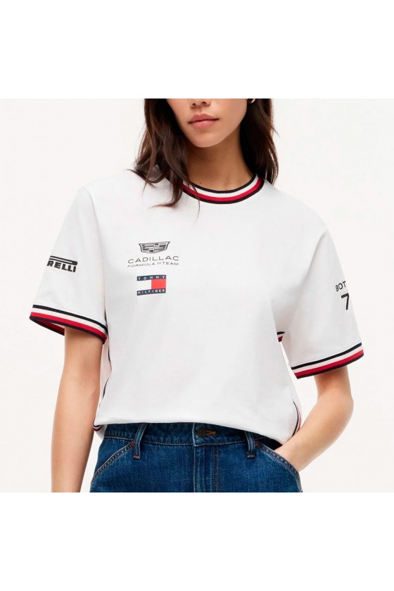 Camiseta Oficial Cadillac F1 Team x Tommy Hilfiger - Edición Especial Blanca