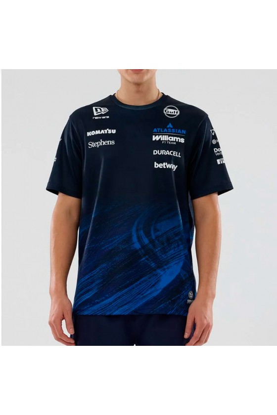 Camiseta Oficial Williams F1 Team 2026  – New Era Performance – Azul Heritage