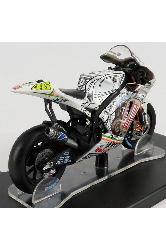 Miniatura 1:18 Moto Yamaha YZR-M1 46 Show Bike  Valentino Rossi MotoGP Valencia 2007.
