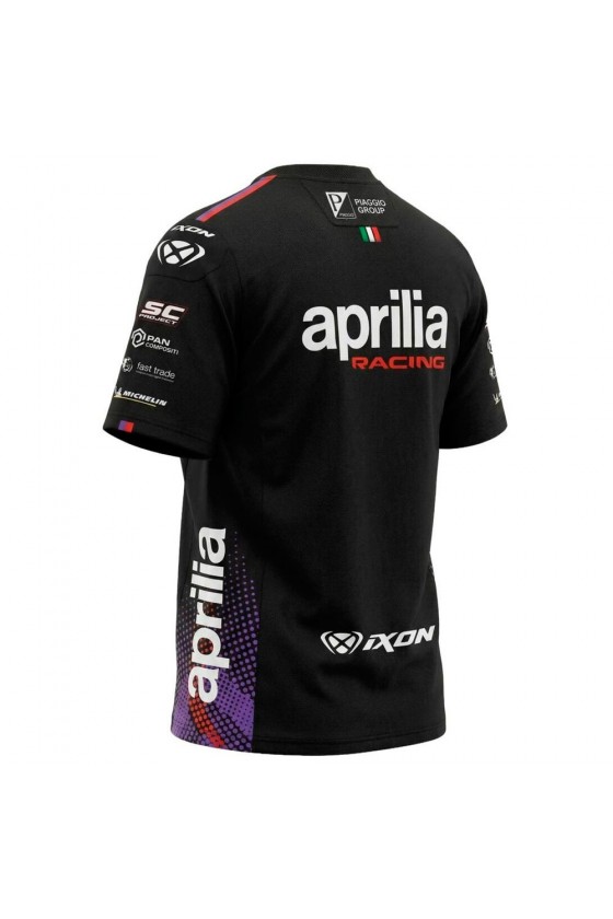 Camiseta Aprilia Racing 2026 Negro-Morado-Rojo