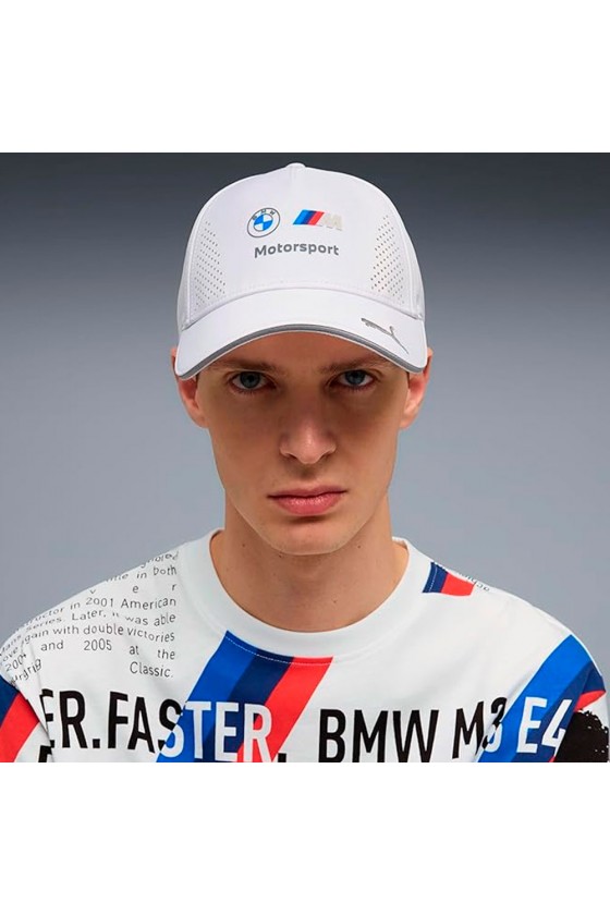 Gorra de Equipo BMW Motorsport 2026 Original Blanca- Colección Oficial PUMA